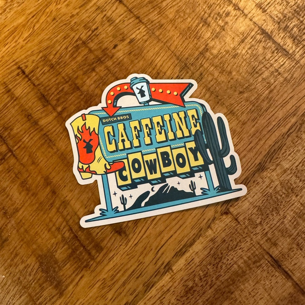 Dutch Bros Caffeine Cowboy Sticker